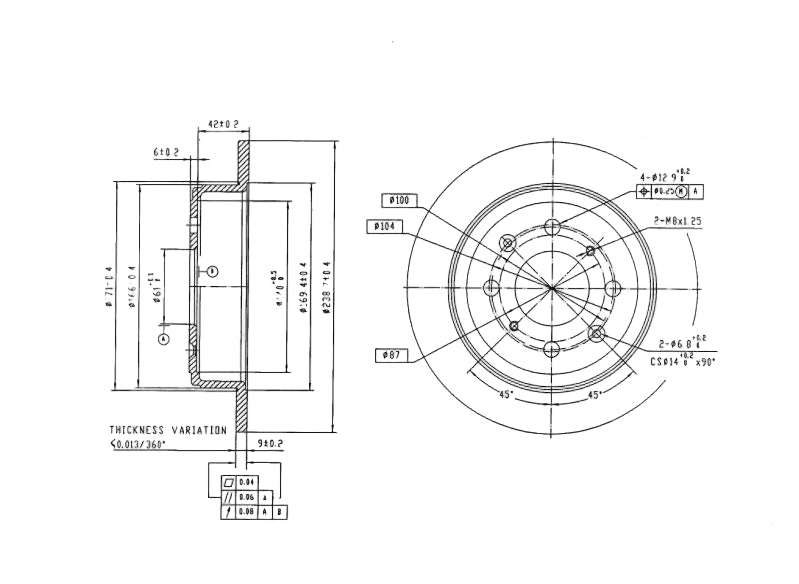Honda * Brake Disc * Rear
