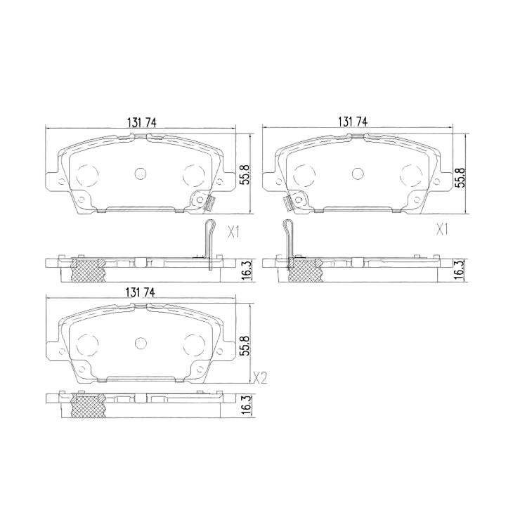 Honda Civic 5D 2006-2011 * Brake Pad Set * Front