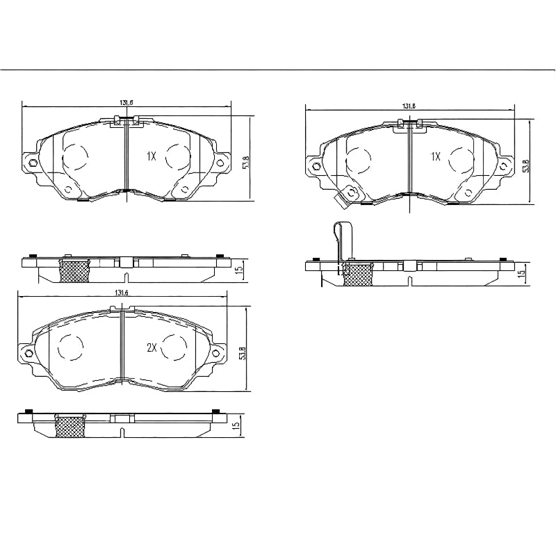 Honda Brio & Brio Amaze 2013-2016 * Brake Pad Set * Front