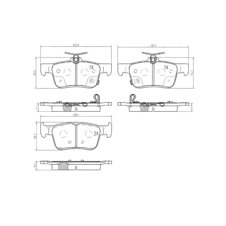 Honda Civic Sedan 2016-2021 & Haval H6 C 2.0T * Brake Pad Set * Rear