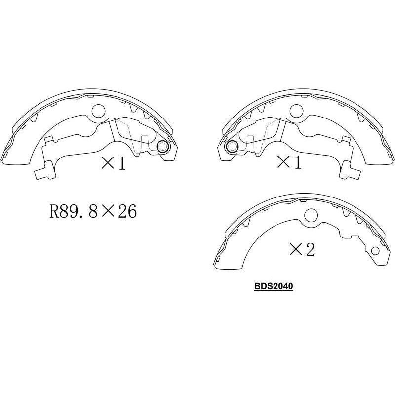 Suzuki Alto 1.0 09-15 & Celerio 1.0 15-22 * Brake Shoe Set