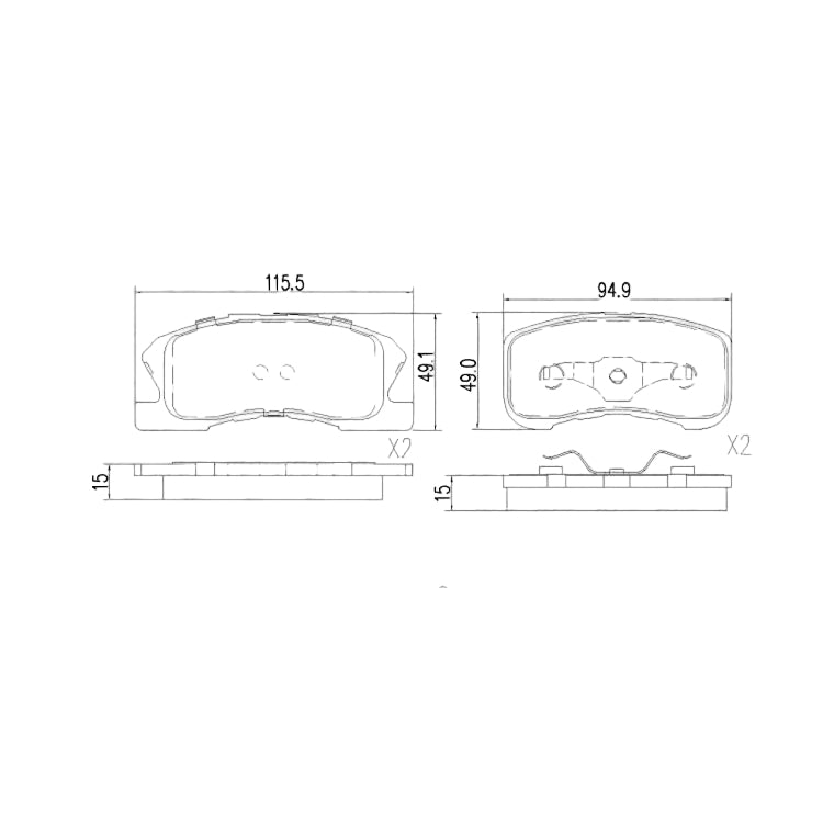Datsun GO 14-20 * Brake Pad Set * Front