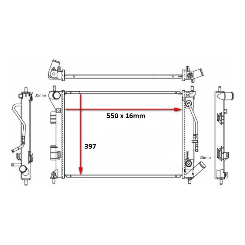 Hyundai Elantra 2011-2016 * Radiator * Automatic