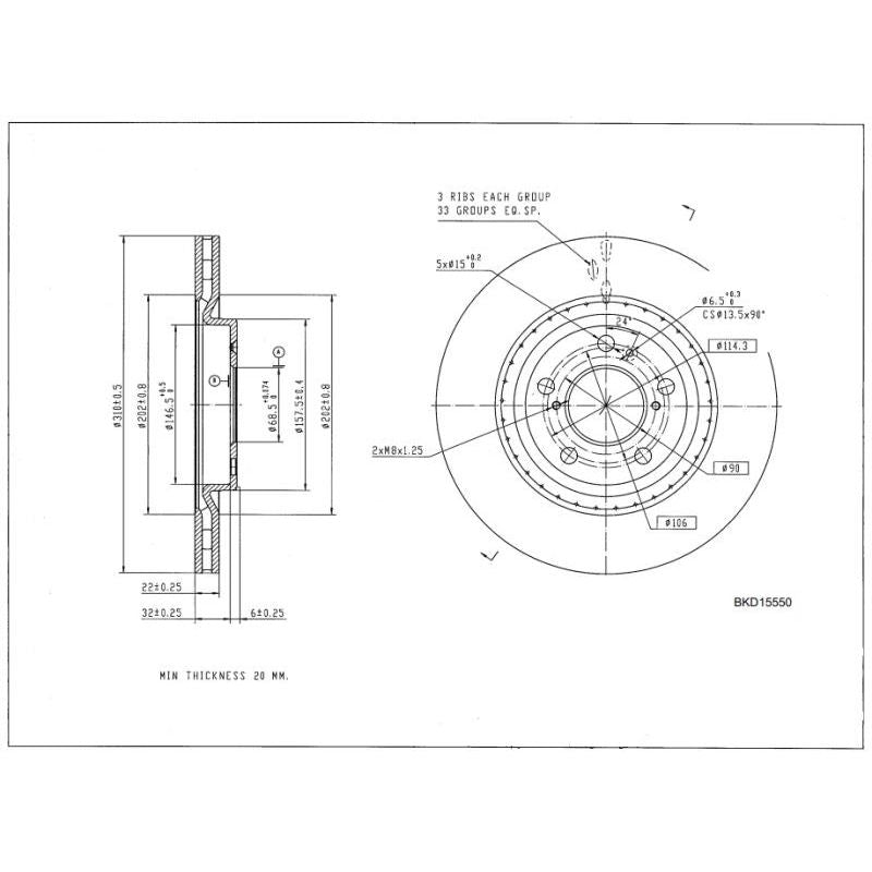 Haval Jolion 1.5T 21-24 * Brake Disc * Front
