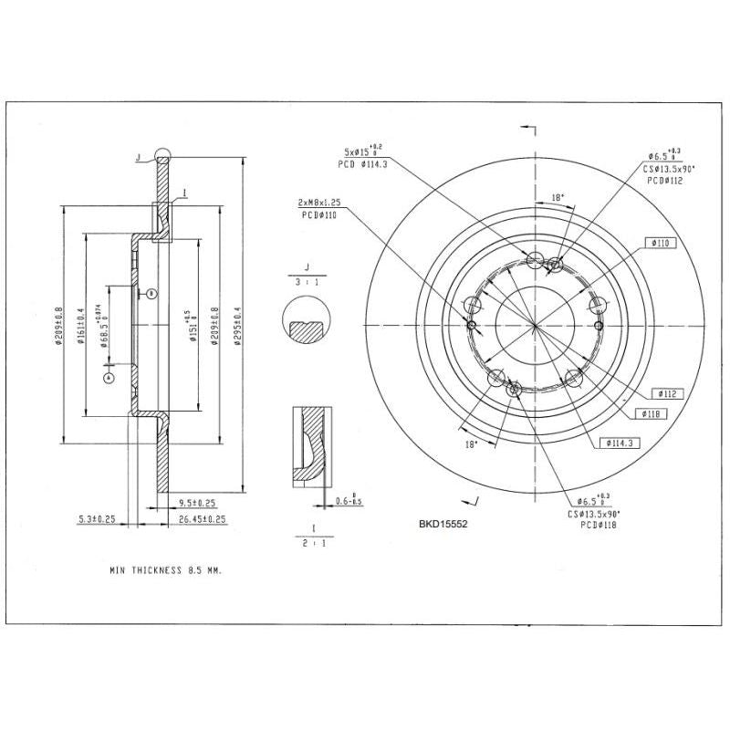 Haval Jolion 1.5T 21-24 * Brake Disc * Rear