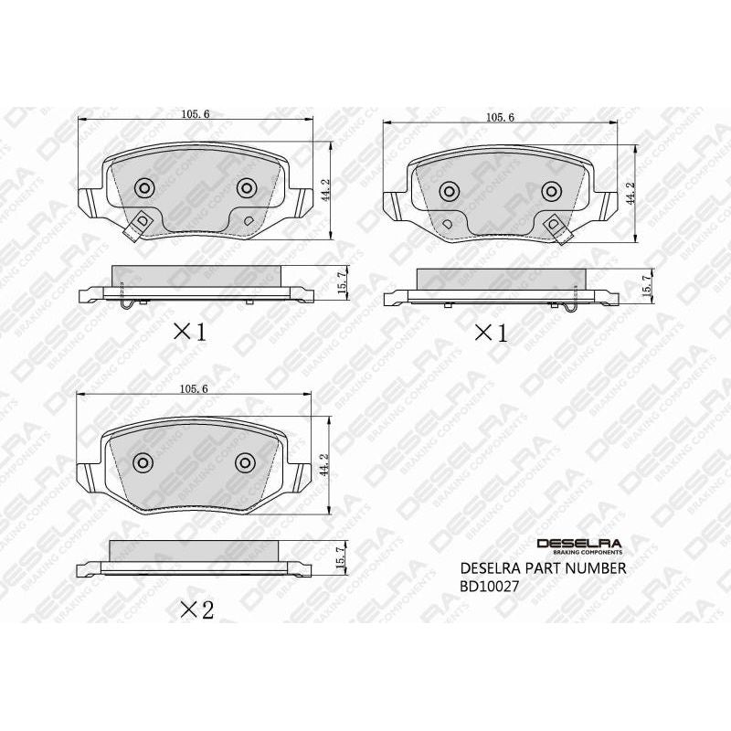 Haval Jolion 1.5T 2021-2024 * Brake Pad Set * Rear