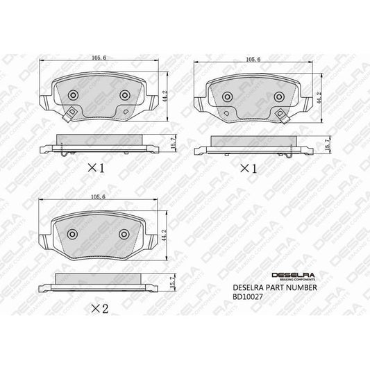 Haval Jolion 1.5T 2021-2024 * Brake Pad Set * Rear