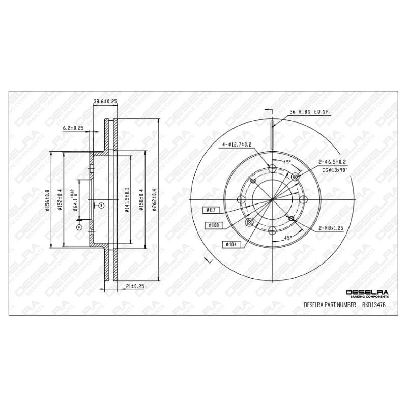 Honda Jazz 09-14 & Ballade 14-17 * Brake Disc * Front