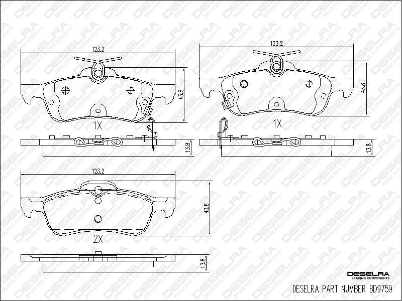 Hinda Civic 5D 2012-2015 * Brake Pad Set * Rear