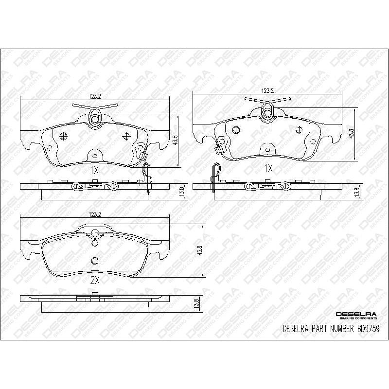Hinda Civic 5D 2012-2015 * Brake Pad Set * Rear