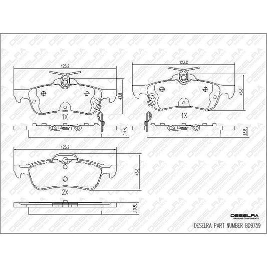 Hinda Civic 5D 2012-2015 * Brake Pad Set * Rear