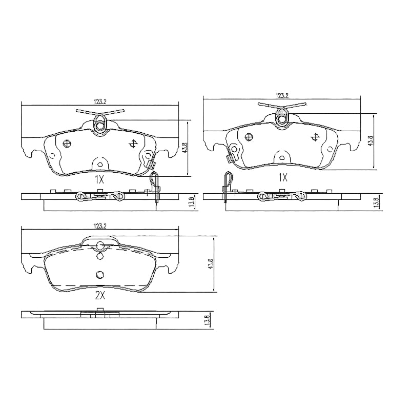 Honda Civic 5D 2012-2015 * Brake Pad Set * Rear