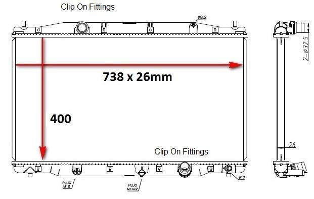 Honda CRV 2.2 2007-2009 * Radiator * Diesel