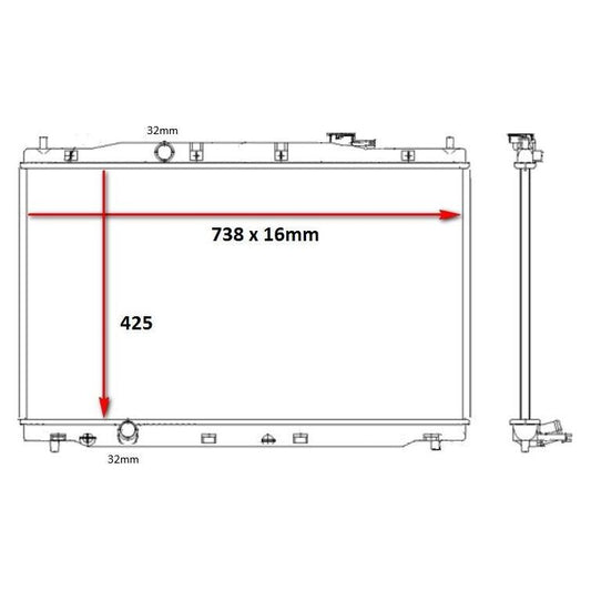 Honda CRV 2013-2017 2.0/2.4 * Radiator