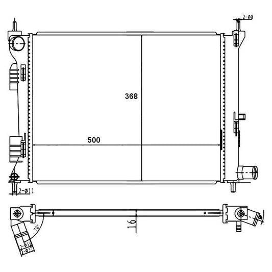 Hyundai I20 12-17 & Hyundai Accent 11-17 & Kia Rio 11-15 * Radiator * Manual