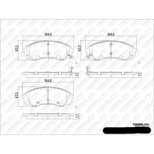 Hyundai H1 2009- * Brake Pad Set * Front