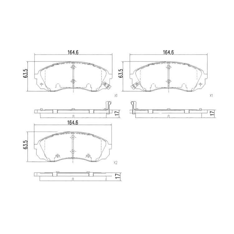 Hyundai H1 2009- * Brake Pad Set * Front