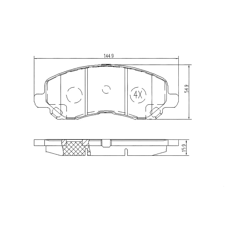 Mitsubish ASX 11-19 & Citroen C4 Aircross 12-17 & Peugeot 4008 * Brake Pad Set * Front