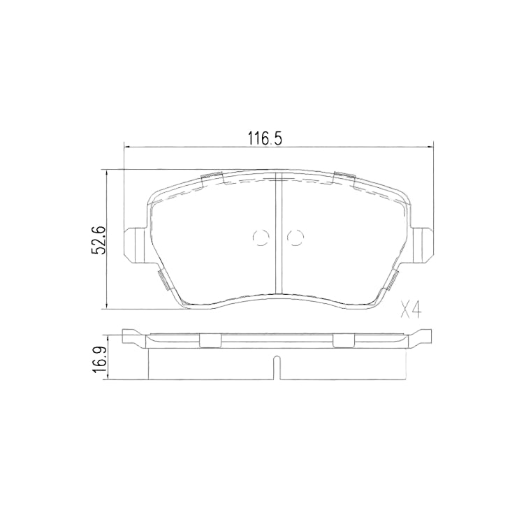 Nissan NP200 * Nissan Micra * Nissan Almera * Brake Pad Set * Front