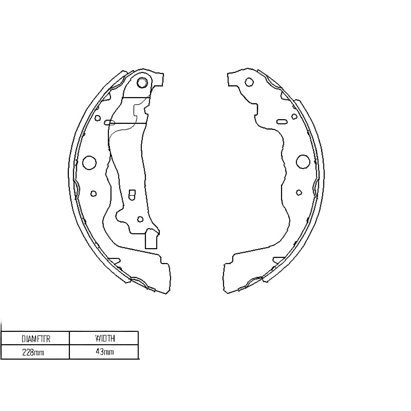 Nissan NP200 * Brake Shoe Set