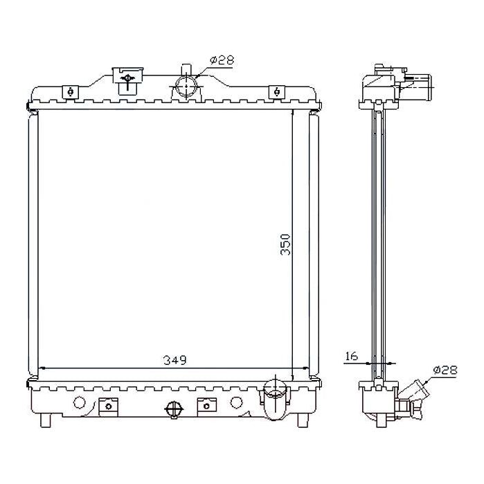 Honda Ballade 92-00 1.5/1.6 & Civic 96-00 1.5/1.6 * Radiator * Manual