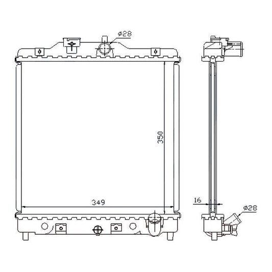 Honda Ballade 92-00 1.5/1.6 & Civic 96-00 1.5/1.6 * Radiator * Manual