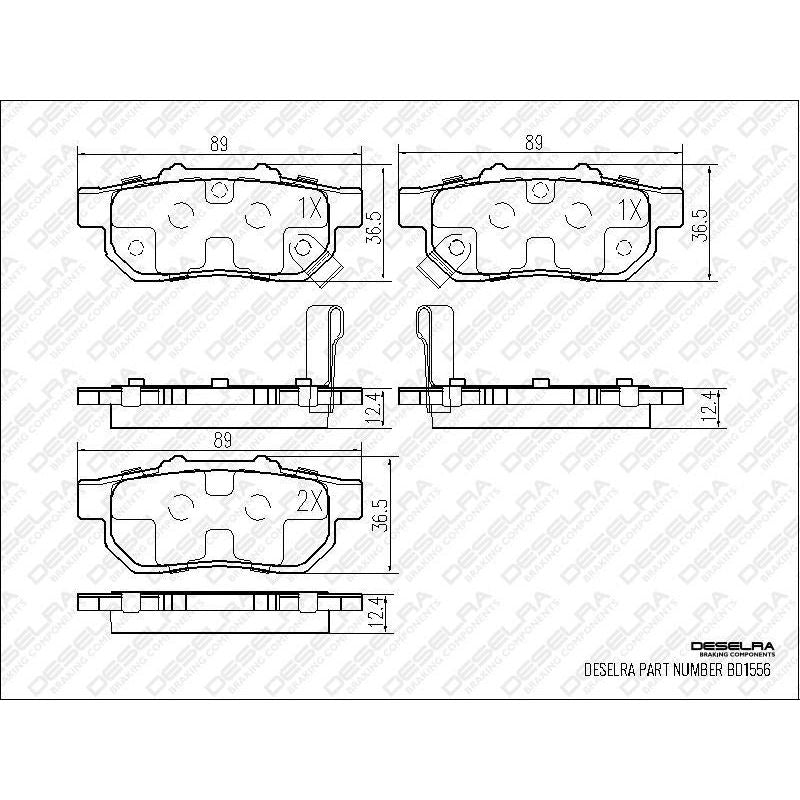 Honda Ballade 1996-2000 * Brake Pad Set * Rear
