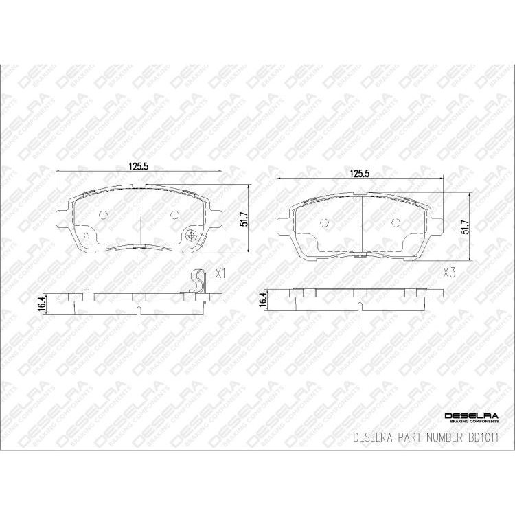 Suzuki Baleno 16-22 & Swift 11-16 & Toyota Starlet 20-22 * Front Brake Pad Set