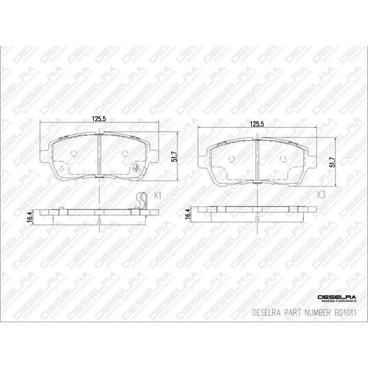 Suzuki Baleno 16-22 & Swift 11-16 & Toyota Starlet 20-22 * Front Brake Pad Set