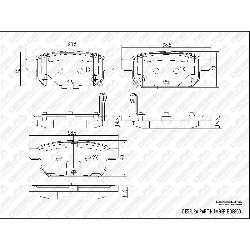 Suzuki Baleno 16-22 & Swift 11-16 * Toyota Starlet 20-22 * Rear Brake Pad Set