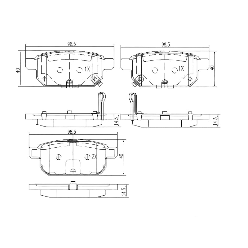 Suzuki/Toyota * Rear Brake Pad Set (Click for Model Details)
