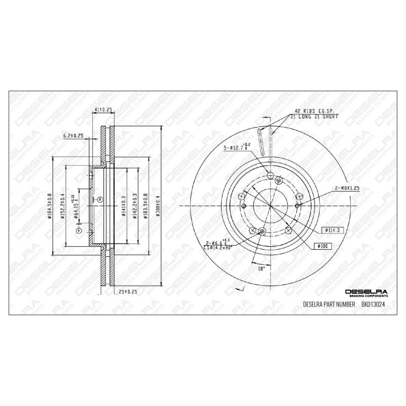 Honda Accord 2003-2008 & Civic Type R (FN2) * Brake Disc * Front