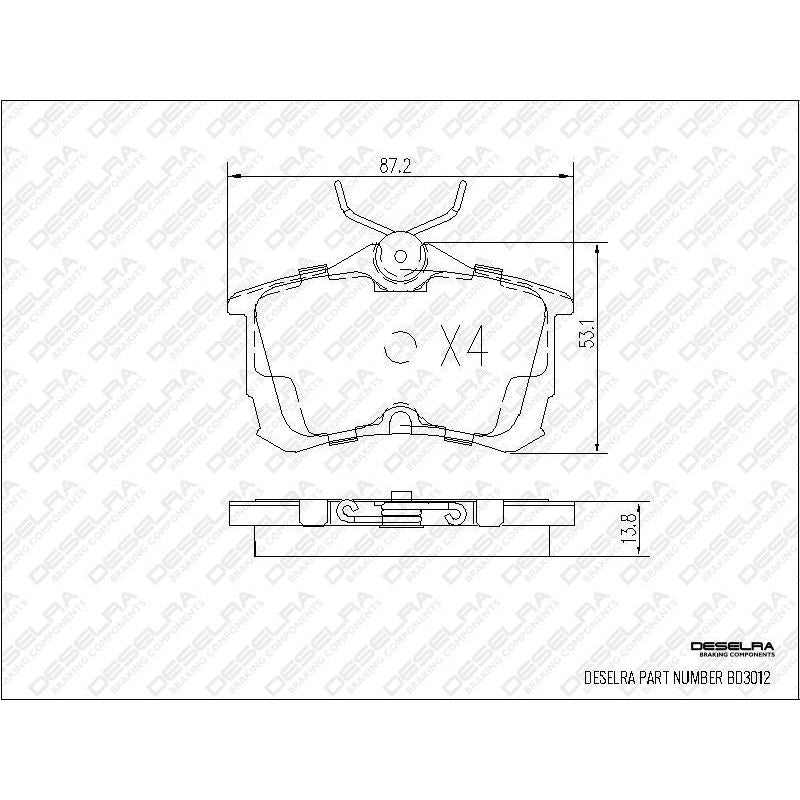 Honda Accord 2003-2008 * Brake Pad Set * Rear
