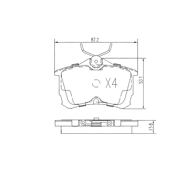 Honda Accord 2003-2008 * Brake Pad Set * Rear
