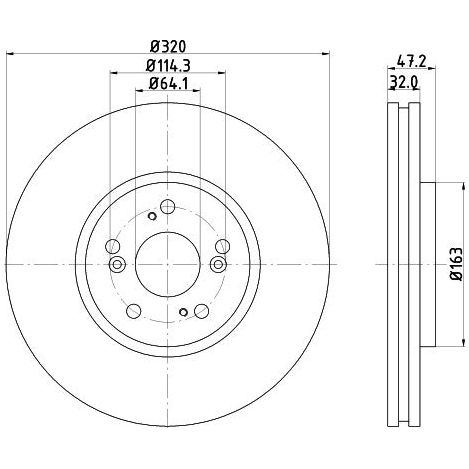Honda Accord 2.4 * 2009-2014 * Brake Disc * Front