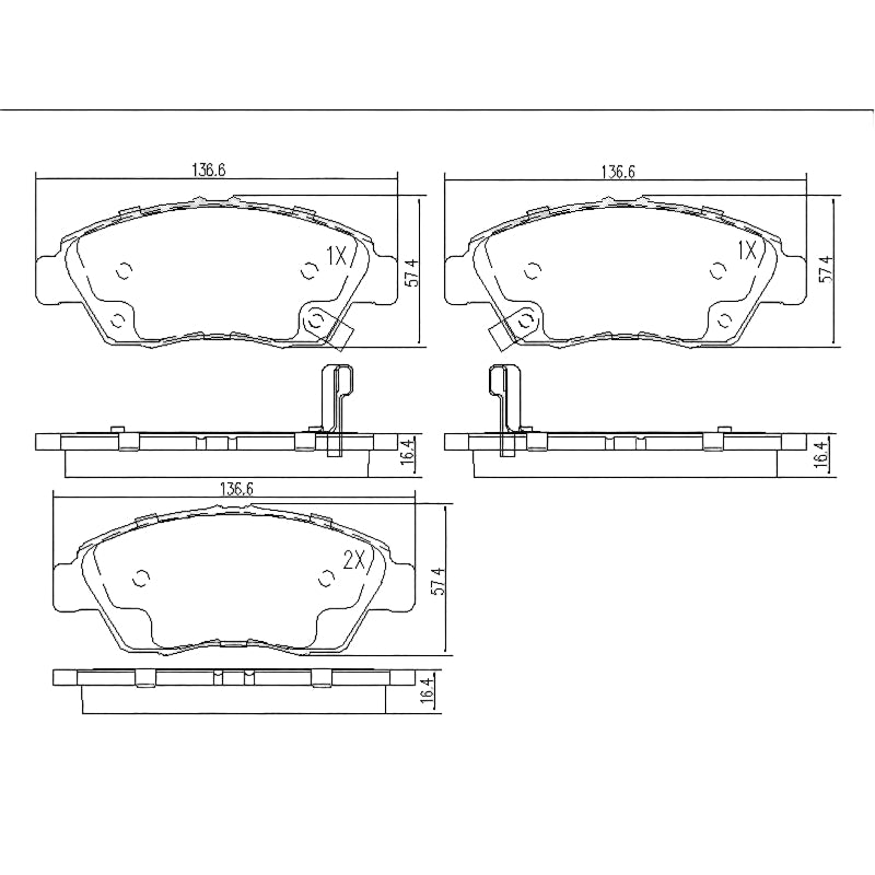 Honda Jazz 09-14 & Mobilio 15- * Brake Pad Set * Front