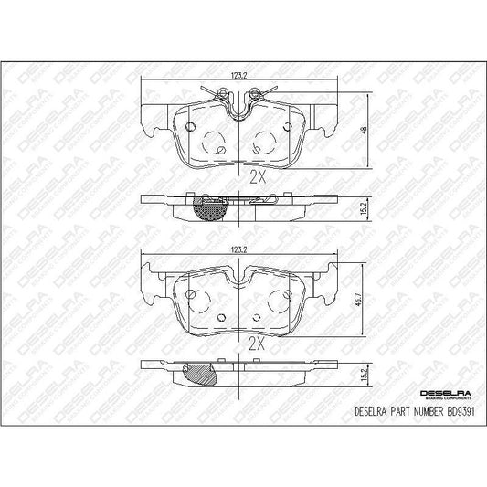 BMW X1 (F48) & Active Tourer (F45) * Brake Pad Set * Rear
