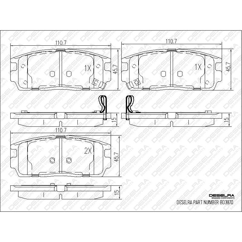 Chevrolet Captiva 2007-2019 * Brake Pad Set * Rear