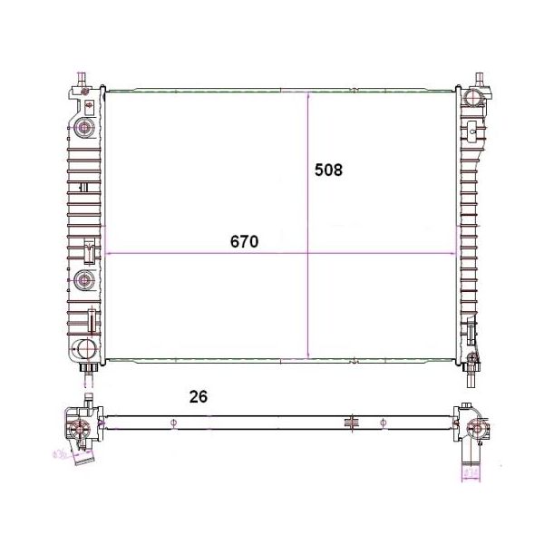 Chevrolet Captiva 2.4 2007-2019 * Radiator * Manual * 2.4