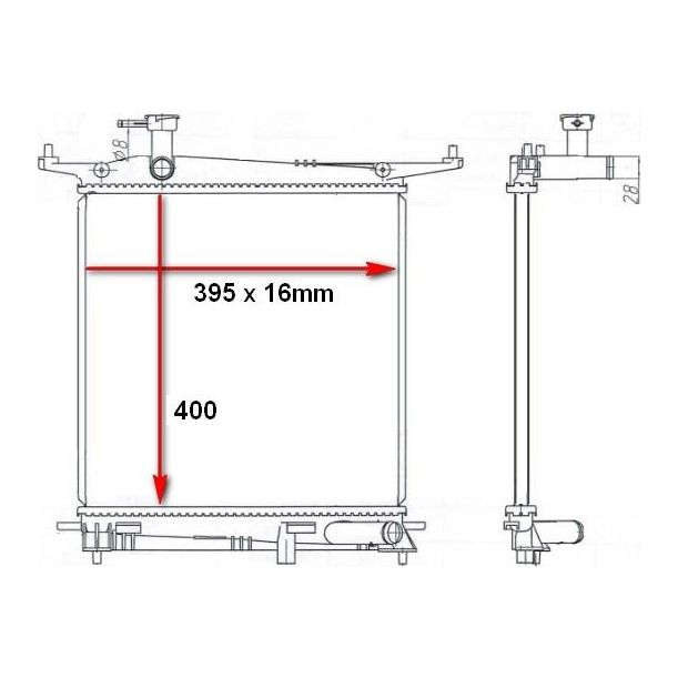 Datsun Go 2014-2020 1.2 * Radiator