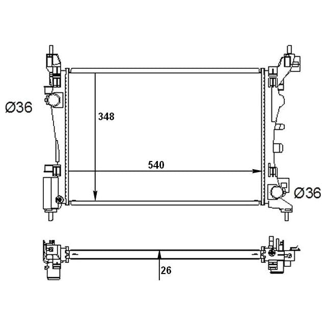 Fiat Punto 2006-2018 * Radiator * Manual