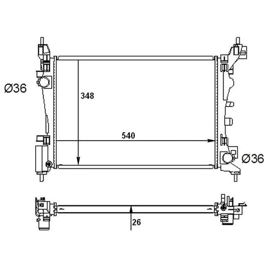 Fiat Punto 2006-2018 * Radiator * Manual