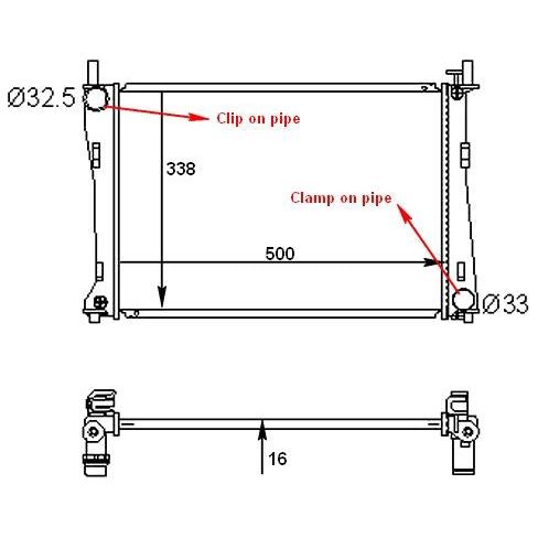 Ford Fiesta 2003-2008 * Radiator * Manual