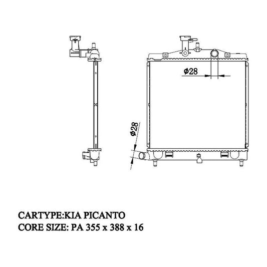 Kia Picanto 2004-2011 * Radiator * Manual Transmission