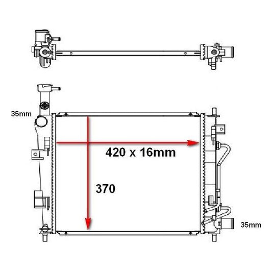 Kia Picanto 2011-2017 * Radiator * Automatic (Manual Optional)