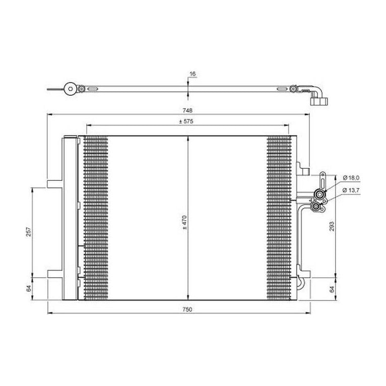 A/C Condenser For Land Rover Range Rover Evoque / Freelander 2 / Discovery Sport - 2 Year Warranty