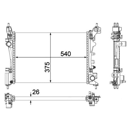 Opel Corsa 2010-2014 * Radiator * 1.4 * 2010-2014