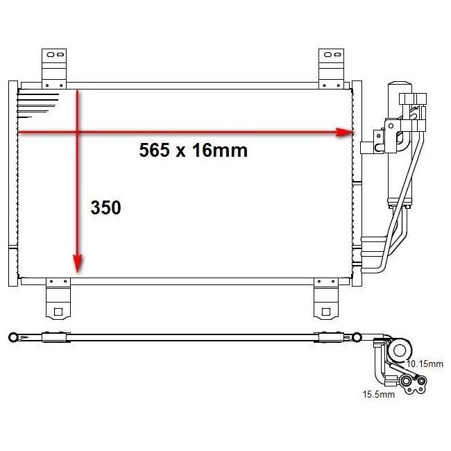 Mazda 2 & Mazda CX-3 2014-2020 * Aircon Condenser