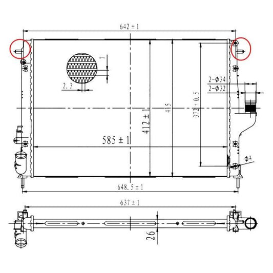 Nissan NP200 1.5 * 2018-2019 * Radiator * Diesel