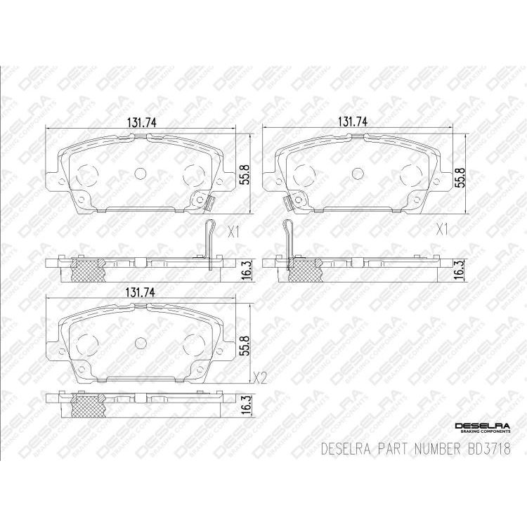 Honda Civic 5D 2006-2011 * Brake Pad Set * Front